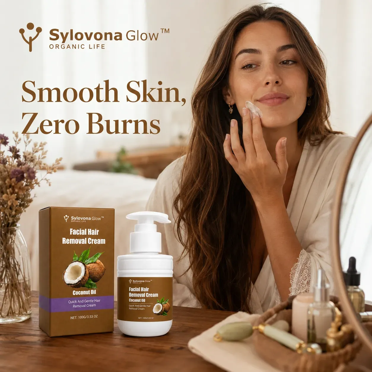 Sylovona Glow™ Facial Hair Removal Cream
