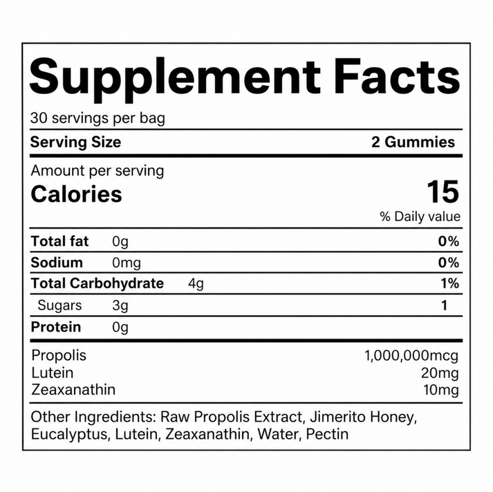 Ihanile 20 mg lutein 10 mg zeaxanthin gummies