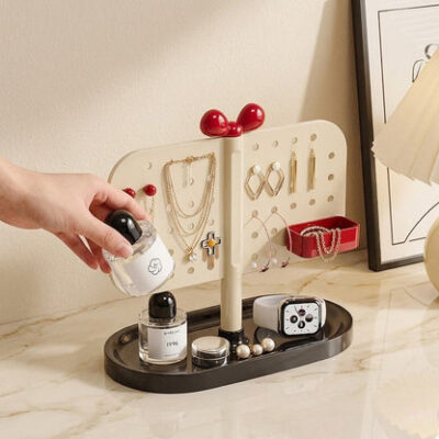 Creative Cream Style Desktop Pegboard Organizer - Image 2