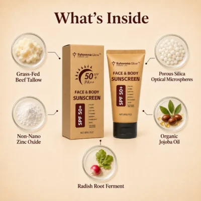 Sylovona Glow™ Face & Body Sunscreen for daily sun protection