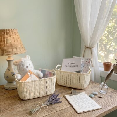 Woven Texture Desktop Storage Basket