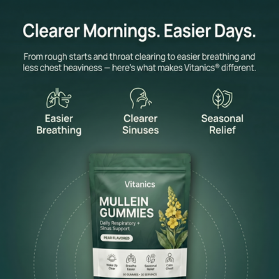 Vitanics® vegan and gluten-free mullein gummies