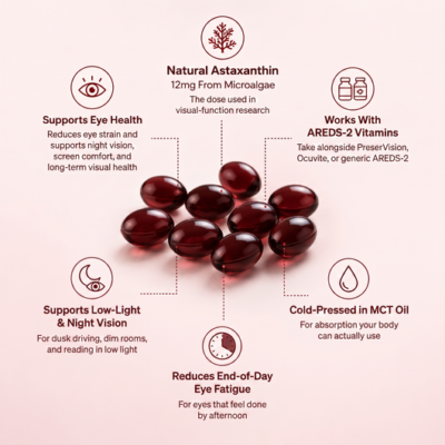 CoraLume astaxanthin softgels with coconut oil
