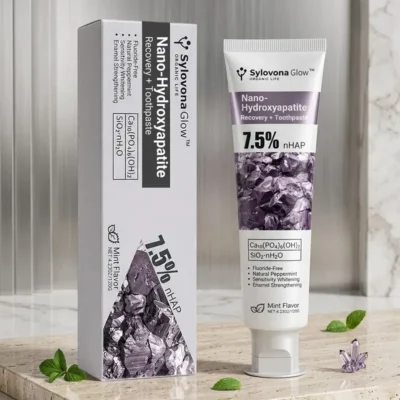 Sylovona Glow™ nano-hydroxyapatite toothpaste with medical-grade xylitol
