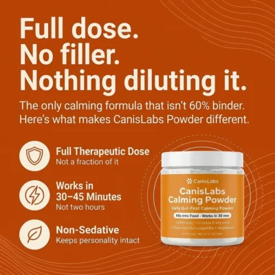 CanisLabs™ dog calming powder with 50 mg passionflower extract